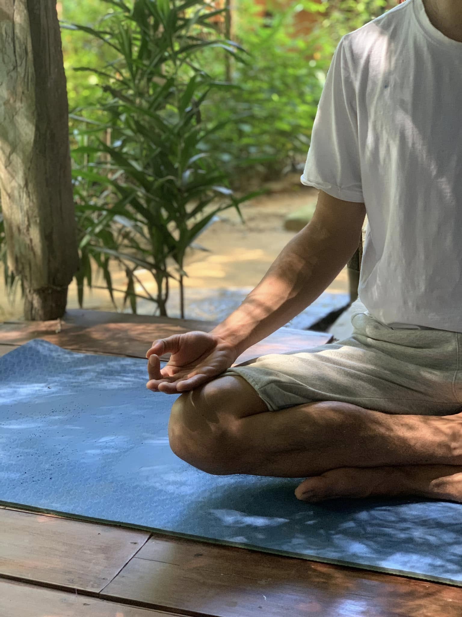 Yoga practice by the sea